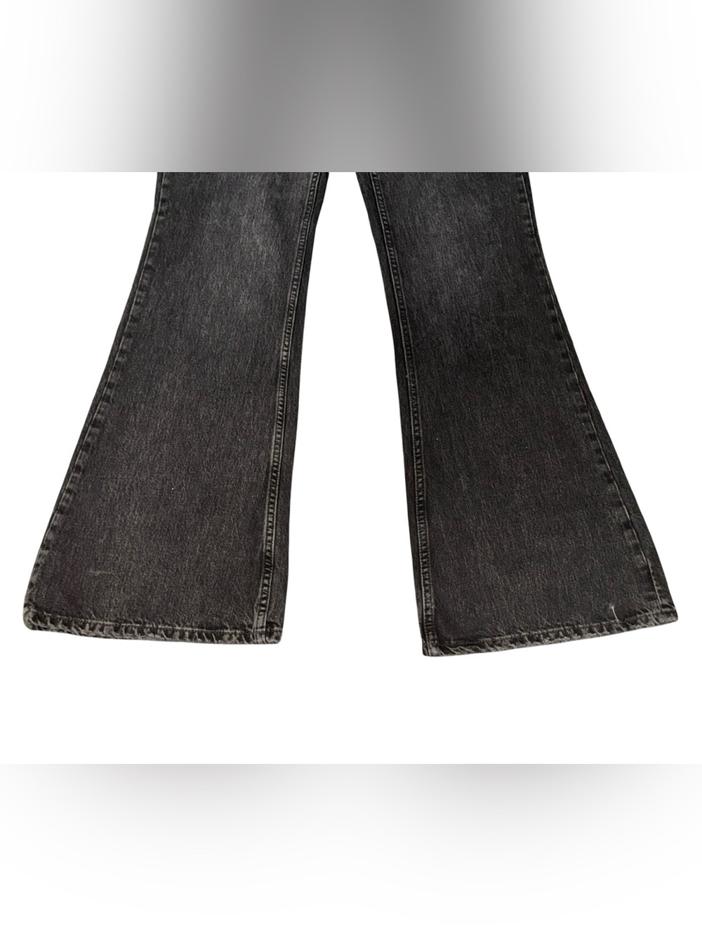 We The Free Washed Black Wide-Leg Flare Jeans, Size 29 - Picture 10 of 12